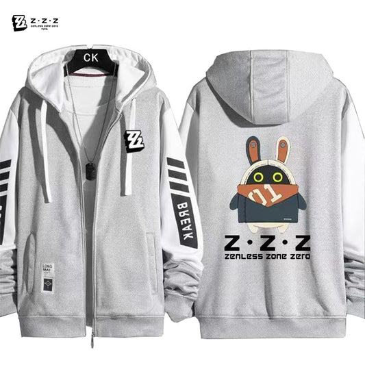 Zenless Zone Zero Thin Zippered Bangboo Hoodie Spring And Autumn Winter Casual Sportswear Game Clothing