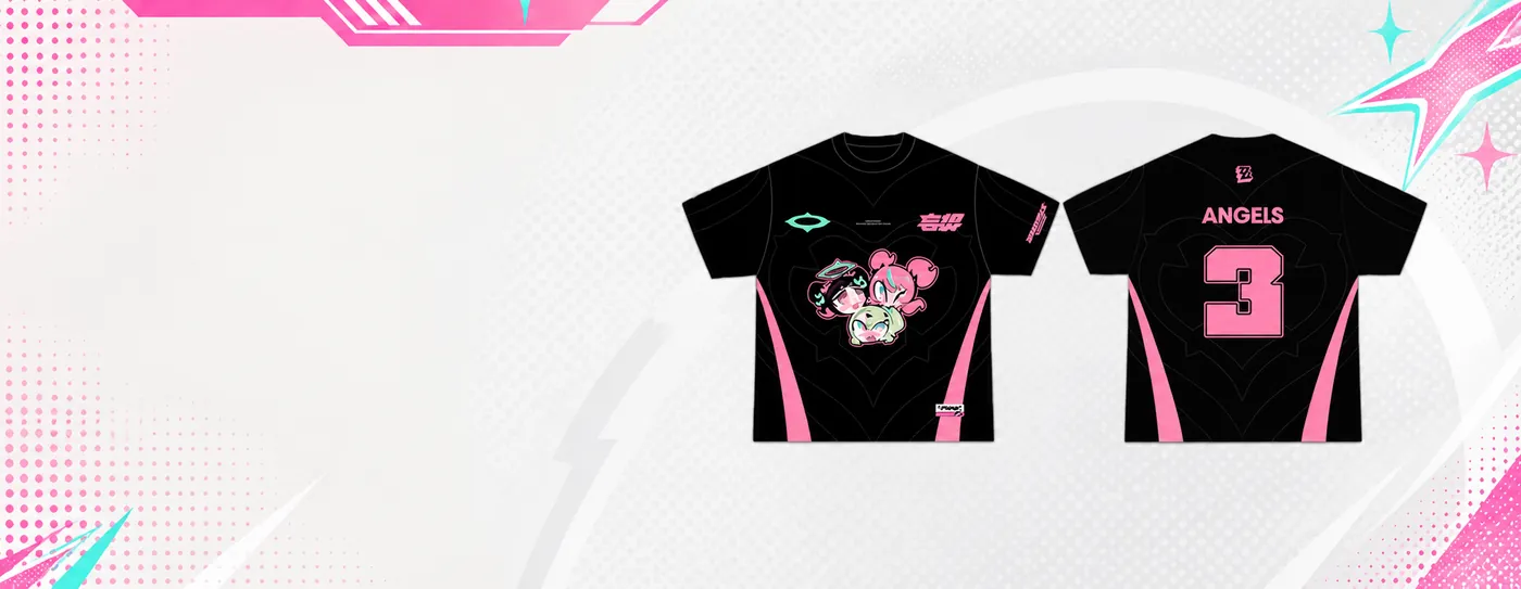 Angels Collection graphic T-shirts shown from the front and back