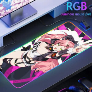 Zenless Zone Zero RGB Mouse Pad Creative Mousepad Esports Computer Keyboard Pad Luminous Desk Mat Backlit Pad