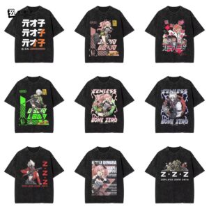 Video Game Zenless Zone Zero T-Shirt Summer Y2K Retro T-Shirts 2024 Cotton Fashion Tshirt For Men Short-Sleeved Simple Clothes