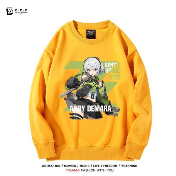 Zenless Zone Zero Anby Sweatshirt Game Characters Pullover Autumn and Winter Game Anby Character Sweatshirt