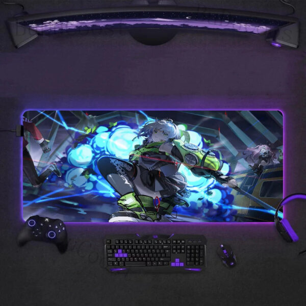 Zenless Zone Zero Hd Print Rgb Mouse Pad Xxl Backlight Led Game Accessories Mouse Pad