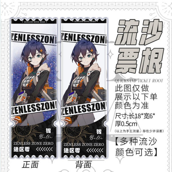 Zenless Zone Zero - All Characters Acrylic Standee with Glittering Sand Liquid Oil Decoration