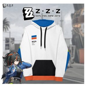 Zenless Zone Zero Zhu Yuan Style Hoodie | ZZZ N.E.P.S. Pubsec| Anime Graphic Zhuyuan Qingyi Hoodie | Gacha Gaming Fan Merch | Unisex