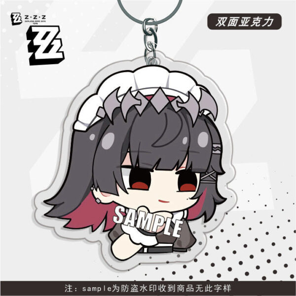 Zenless Zone Zero Ellen Joe Chibi Version Acrylic Backpack Keychain