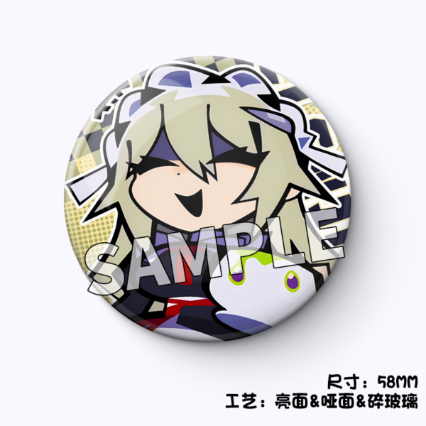 Zenless Zone Zero Chibi Illustration Funny Style Character Badge