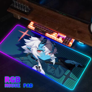 Zenless Zone Zero Soukaku Rgb Mousepad 900×400 Led Mats Portable Lighting Kawaii Carpet Xxl Aesthetic Carpet Backlit Table Mat