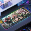 Zenless Zone Zero RGB Mouse Pad Creative Mousepad Esports Computer Keyboard Pad Luminous Desk Mat Backlit Pad