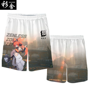 Zenless Zone Zero - Gradient Pattern Print Characters Shorts