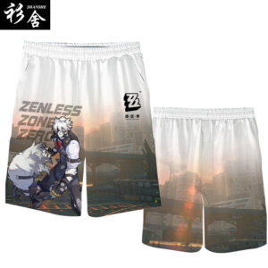 Zenless Zone Zero - Gradient Pattern Print Characters Shorts