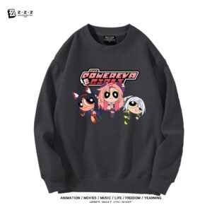 Absolute District Zero Joint Flying Girls Animation Game Crew Neck Sweater Trendy Brand Loose Male Teen Jacket Clothes