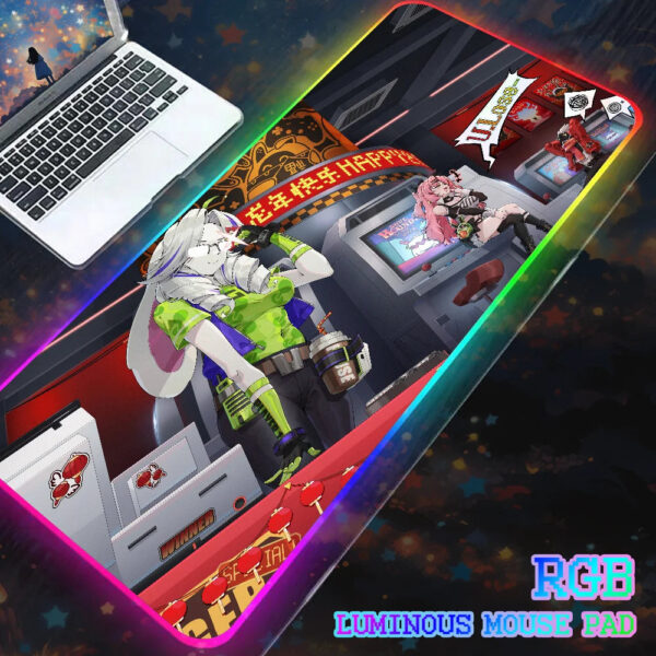 Zenless Zone Zero Nicole Derama RGB Mouse Pad Computer Mat Pc Gamer Large Play Pad Backlight LOL Gaming Accessories