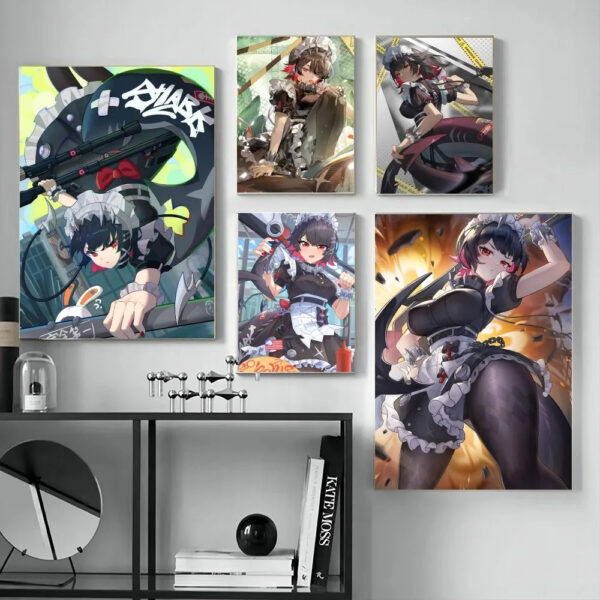 Zenless Zone Zero Ellen Joe Game Poster Stickers Living Room Bedroom Entrance Cafe Wall Art Decoration Painting Room Decor