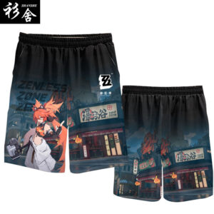 Zenless Zone Zero - Gradient Pattern Print Characters Shorts