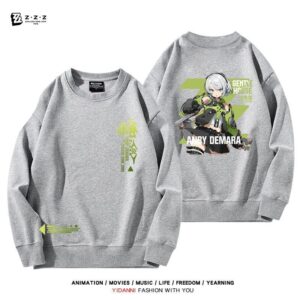 Zenless Zone Zero Anby Sweatshirt Game Characters Pullover Autumn and Winter Game Anby Character Sweatshirt