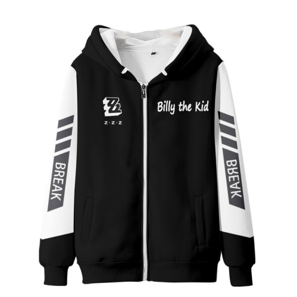 Game Fans Cosplay Zenless Zone Zero Anime Thin Zippered Hoodie Spring Autumn Black White Casual Women Men Sportswear Clothing