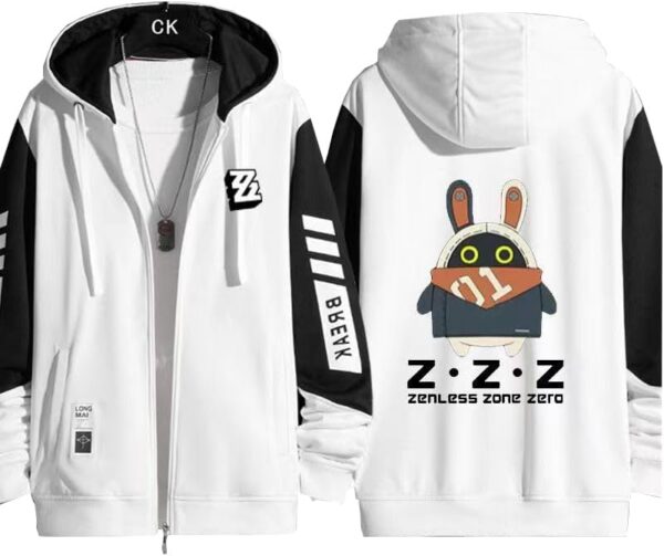 Zenless Zone Zero Thin Zippered Hoodie Spring And Autumn Winter Casual Sportswear Game Clothing