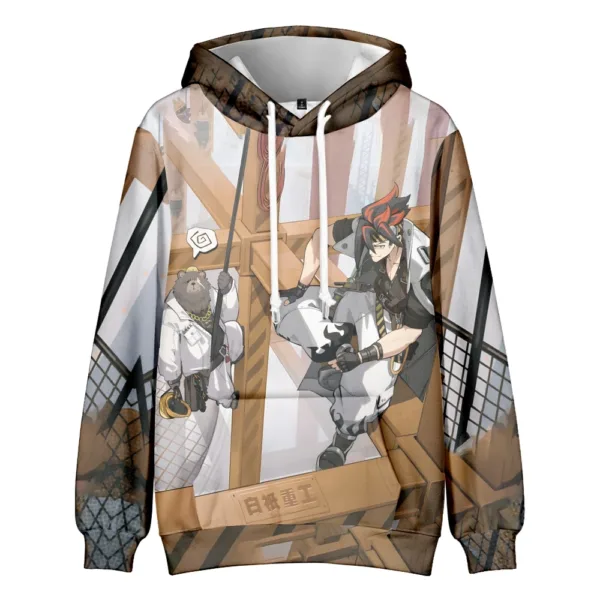 Zenless Zone Zero Game Fans Backup Suit Cosplay Costume Women Men Hoodies Sweatshirt Funny Von Lycaon Cartoon Printed Streetwear