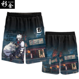 Zenless Zone Zero - Gradient Pattern Print Characters Shorts