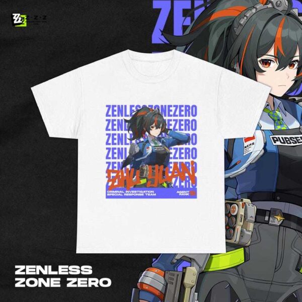 Zenless Zone Zero Zhu Yuan Shirt ZZZ Gacha Game Merch Fan Shirt Unisex Cotton