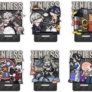 Game Zenless Zone Zero Acrylic Figure Stand Cartoon Memes Design 9.5*9cm Desktop Decoration (04)