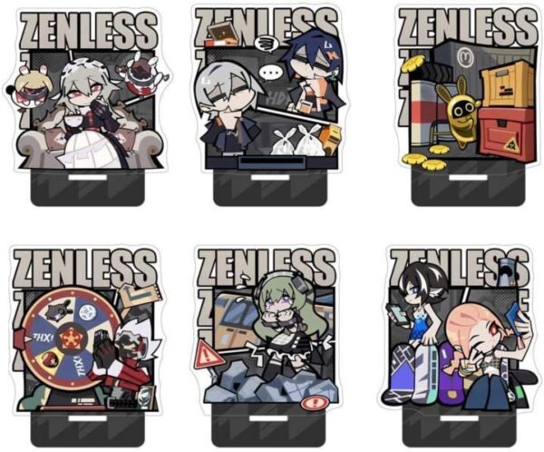 Game Zenless Zone Zero Acrylic Figure Stand Cartoon Memes Design 9.5*9cm Desktop Decoration (04)