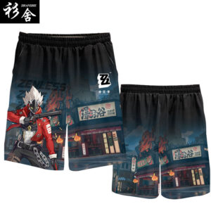 Zenless Zone Zero - Gradient Pattern Print Characters Shorts