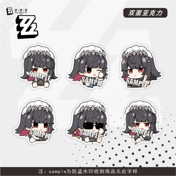 Zenless Zone Zero Ellen Joe Chibi Version Acrylic Backpack Keychain