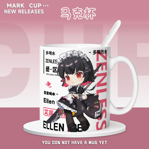 Zenless Zone Zero Ellen Joe Ceramic Mug - Chibi Creative Office Coffee Cup