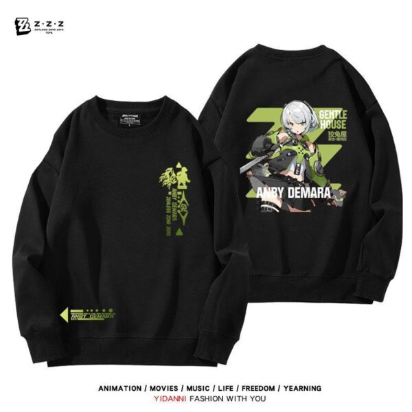 Zenless Zone Zero Anby Sweatshirt Game Characters Pullover Autumn and Winter Game Anby Character Sweatshirt