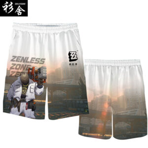 Zenless Zone Zero - Gradient Pattern Print Characters Shorts