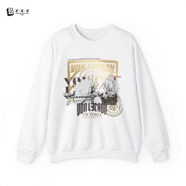 Von Lycaon Zenless Zone Zero Stylish Streetwear Graphic Sweater | ZZZ Inspired Aesthetic Cozy Heavy Blend Unisex Crewneck Sweatshirt Sweater