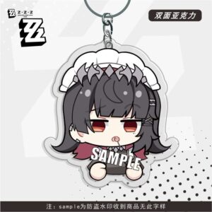 Zenless Zone Zero Ellen Joe Chibi Version Acrylic Backpack Keychain