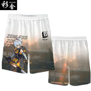 Zenless Zone Zero - Gradient Pattern Print Characters Shorts