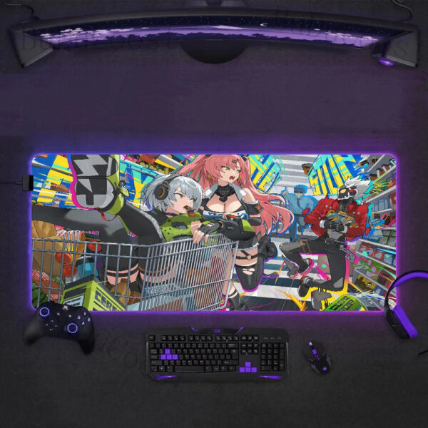 Zenless Zone Zero Hd Print Rgb Mouse Pad Xxl Backlight Led Game Accessories Mouse Pad