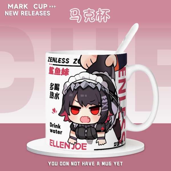 Zenless Zone Zero Ellen Joe Ceramic Mug - Chibi Creative Office Coffee Cup