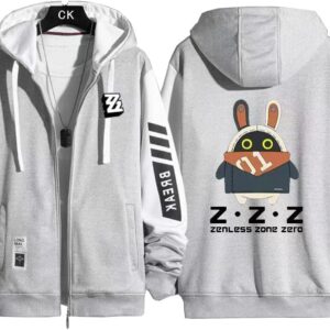 Zenless Zone Zero Thin Zippered Hoodie Spring And Autumn Winter Casual Sportswear Game Clothing