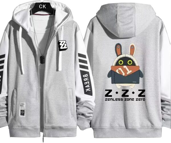 Zenless Zone Zero Thin Zippered Hoodie Spring And Autumn Winter Casual Sportswear Game Clothing