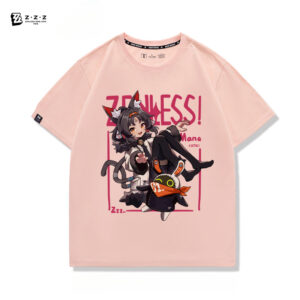 Zenless Zone Zero Nekomata Short Sleeve T-Shirt Summer Pure Cotton Men's and Women's Loose Clothes