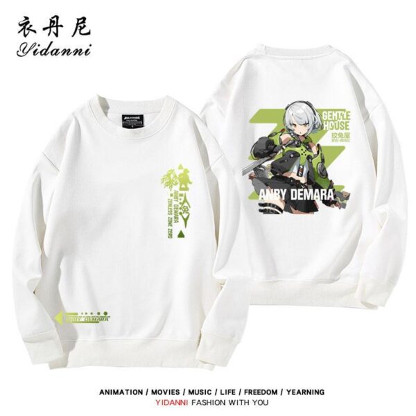 Zenless Zone Zero Anby Sweatshirt Game Characters Pullover Autumn and Winter Game Anby Character Sweatshirt