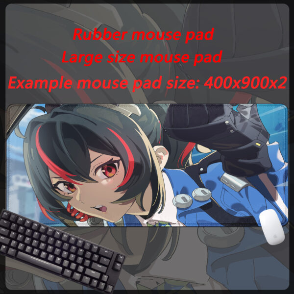 Zenless Zone Zero Zhu Yuan Desktop Gaming mouse pad Large Best High definition print desktop accessories mouse pad