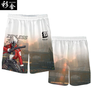 Zenless Zone Zero - Gradient Pattern Print Characters Shorts