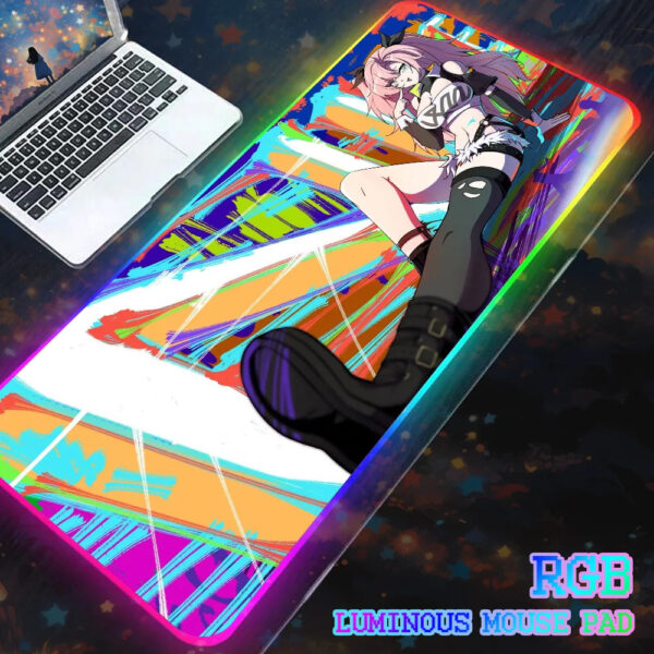 Zenless Zone Zero Nicole Derama RGB Mouse Pad Computer Mat Pc Gamer Large Play Pad Backlight LOL Gaming Accessories