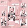 Zenless Zone Zero Game Nicole Keychain Badge Postcard Laser Ticket Photo Card Set