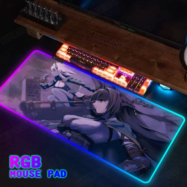 Zenless Zone Zero Soukaku Rgb Mousepad 900x400 Led Mats Portable Lighting Kawaii Carpet Xxl Aesthetic Carpet Backlit Table Mat