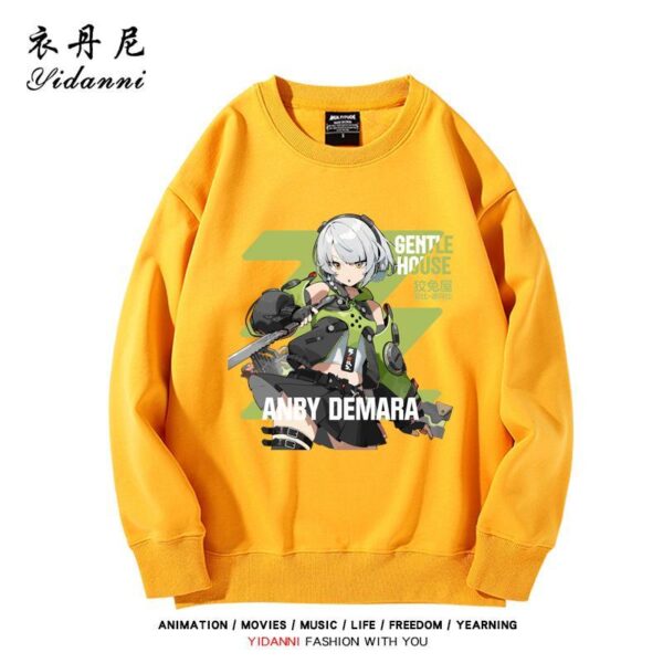 Zenless Zone Zero Anby Sweatshirt Game Characters Pullover Autumn and Winter Game Anby Character Sweatshirt