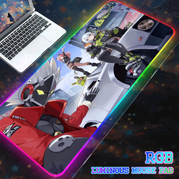 Zenless Zone Zero Nicole Derama RGB Mouse Pad Computer Mat Pc Gamer Large Play Pad Backlight LOL Gaming Accessories