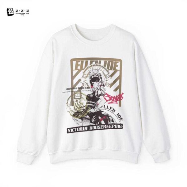 Zenless Zone Zero Ellen Joe Stylish Streetwear Graphic Tee | Victoria Housekeeping ZZZ Cozy Heavy Blend Unisex Crewneck Sweatshirt Sweater