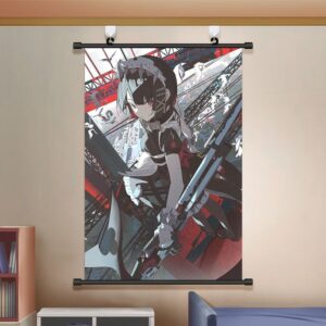 Zenless Zone Zero Wall Scroll Poster - Ellen Joe and Shark Girl - Game Decor for Bedroom and Dorm Room