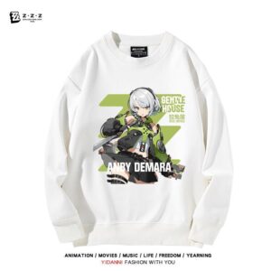 Zenless Zone Zero Anby Sweatshirt Game Characters Pullover Autumn and Winter Game Anby Character Sweatshirt